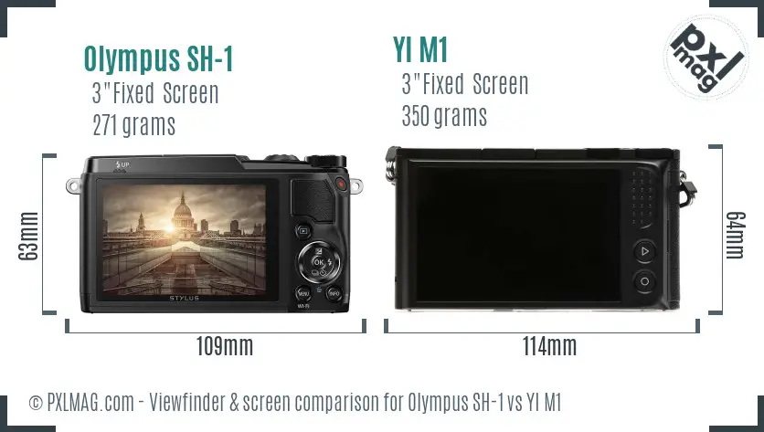 Olympus SH-1 vs YI M1 Screen and Viewfinder comparison Olympus SH-1 vs YI M1 Screen and Viewfinder comparison