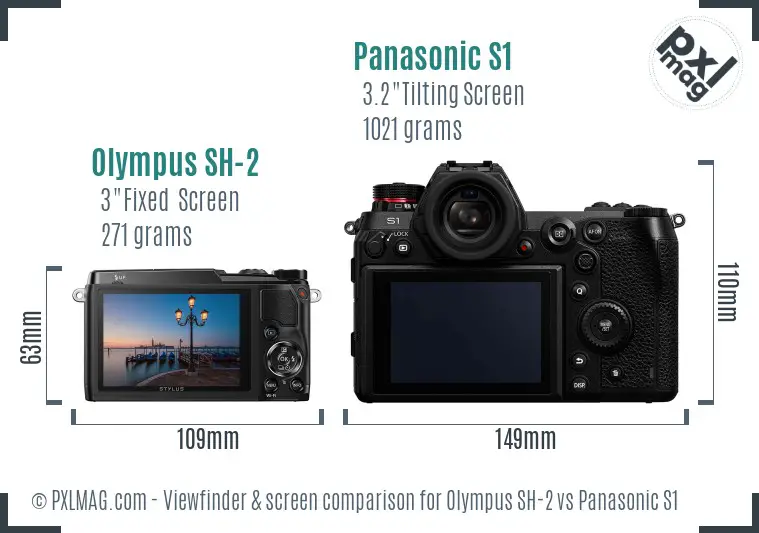 Olympus SH-2 vs Panasonic S1 Screen and Viewfinder comparison
