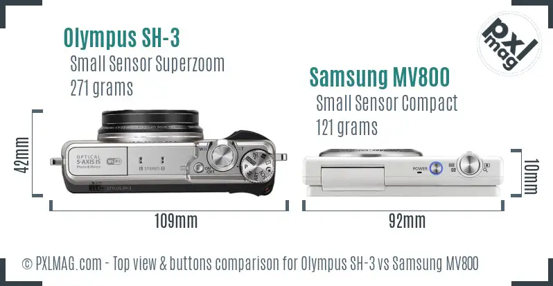 Top view design and control layout comparison