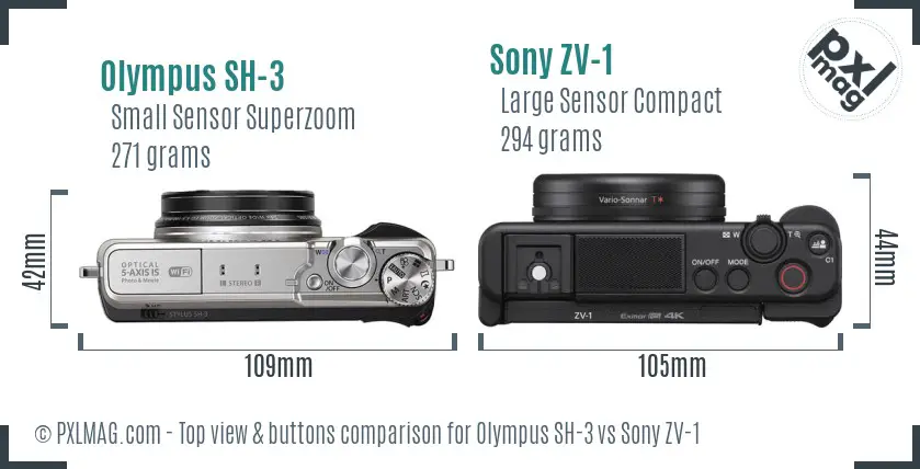 Top view design and control layout comparison