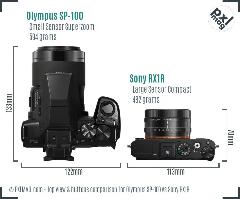 Top view design and control layout comparison