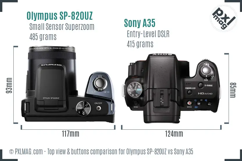 Top view design and control layout comparison