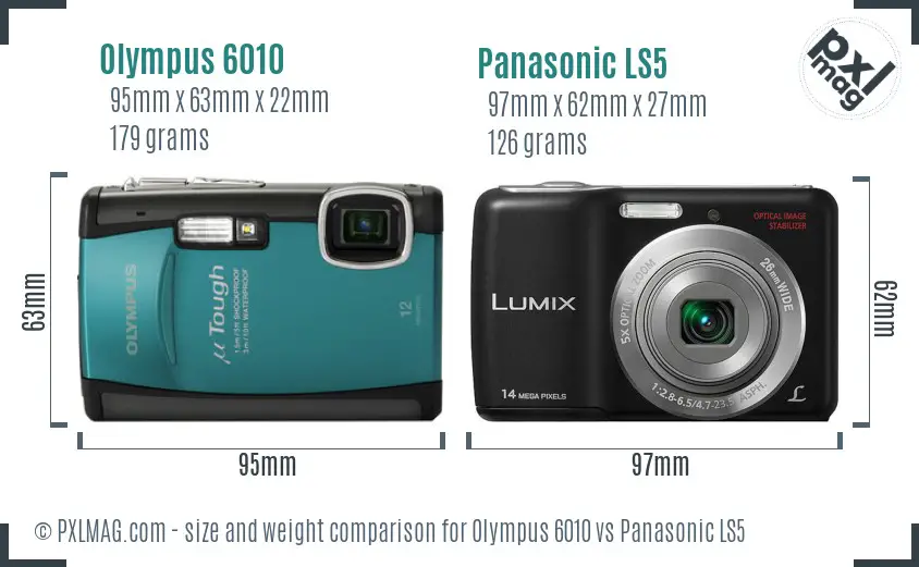 Olympus 6010 vs Panasonic LS5 size comparison Olympus 6010 vs Panasonic LS5 size comparison