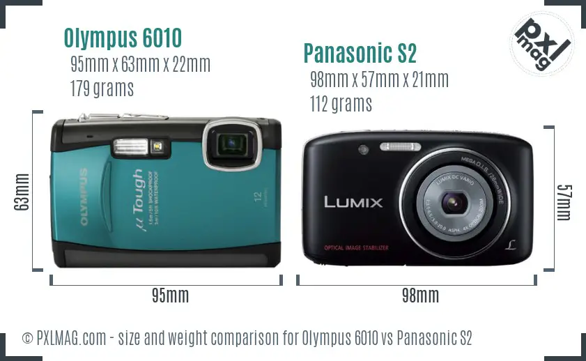 Olympus 6010 vs Panasonic S2 size comparison Olympus 6010 vs Panasonic S2 size comparison