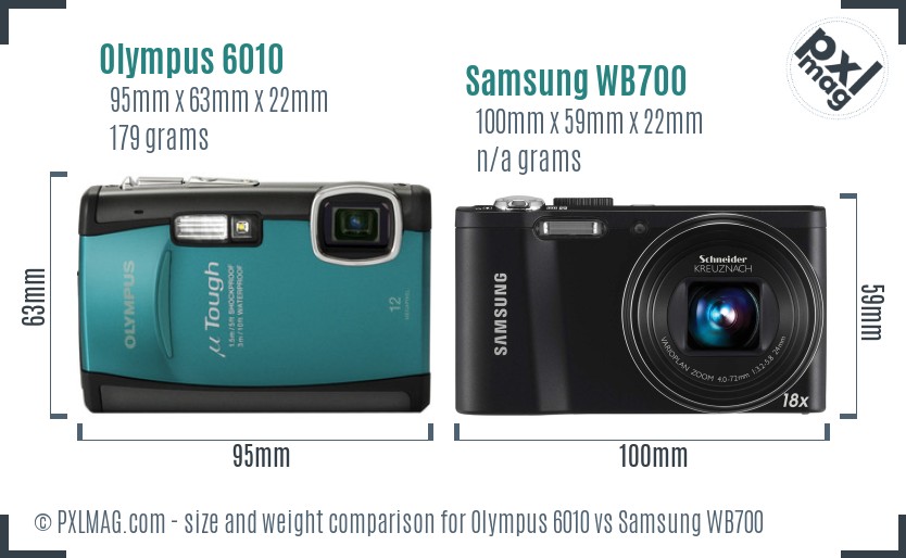 Olympus 6010 vs Samsung WB700 size comparison Olympus 6010 vs Samsung WB700 size comparison