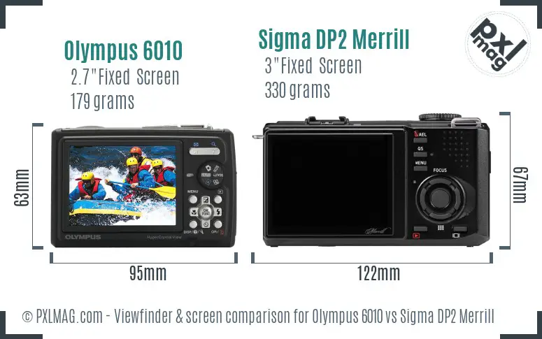 Olympus 6010 vs Sigma DP2 Merrill Screen and Viewfinder comparison Olympus 6010 vs Sigma DP2 Merrill Screen and Viewfinder comparison