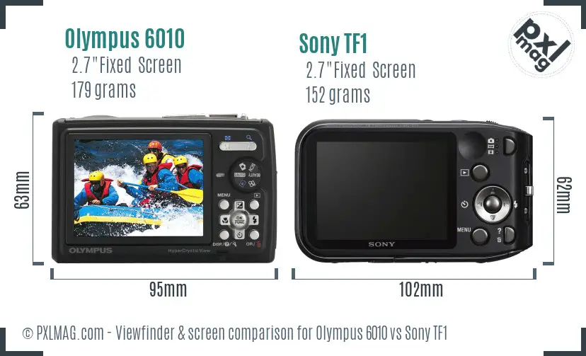 Olympus 6010 vs Sony TF1 Screen and Viewfinder comparison