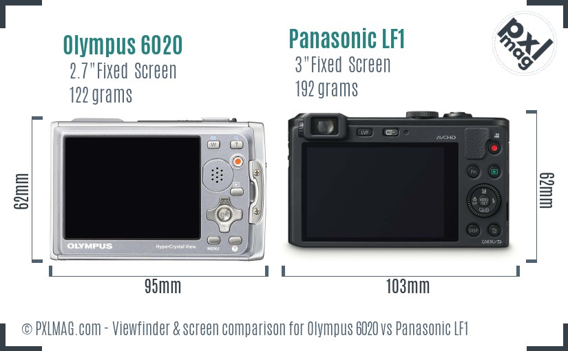 Olympus 6020 vs Panasonic LF1 Screen and Viewfinder comparison Olympus 6020 vs Panasonic LF1 Screen and Viewfinder comparison