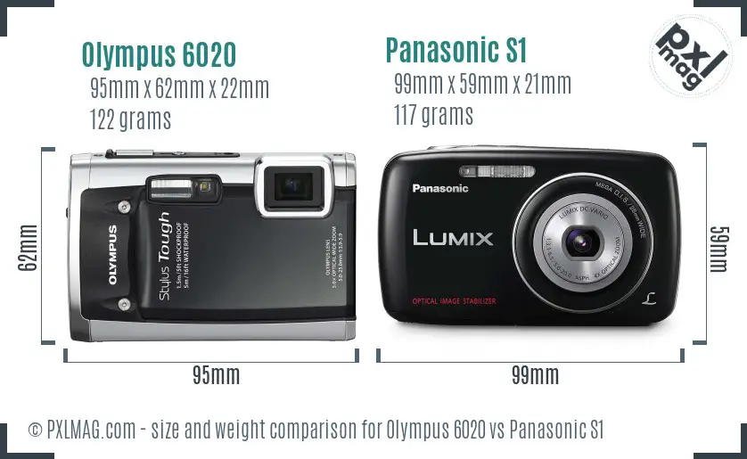 Olympus 6020 vs Panasonic S1 size comparison