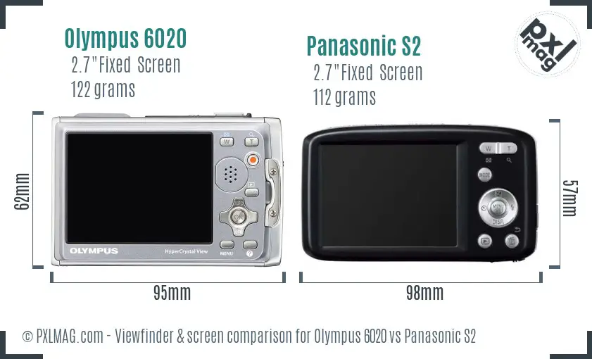 Olympus 6020 vs Panasonic S2 Screen and Viewfinder comparison