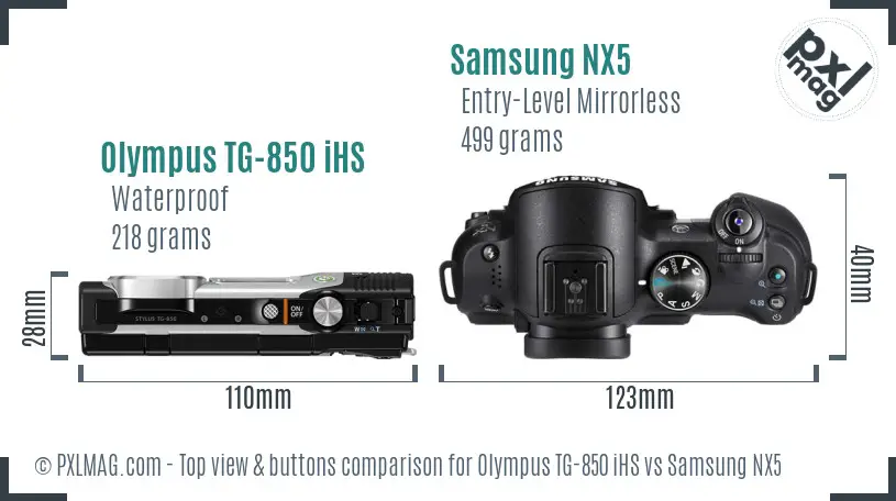 Top view design and control layout comparison