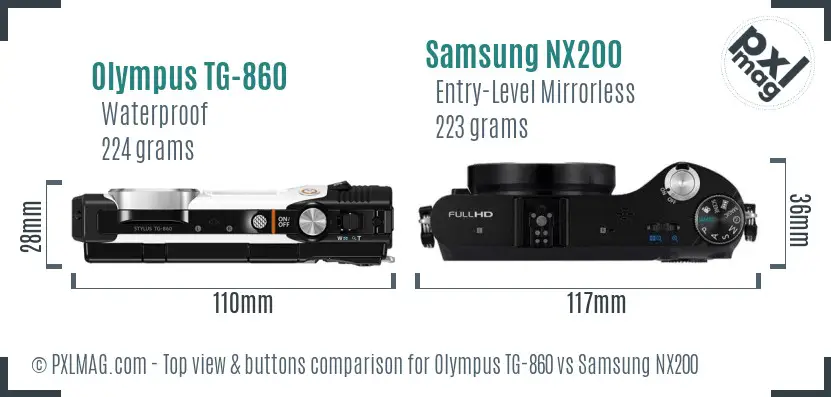 Top view design and control layout comparison