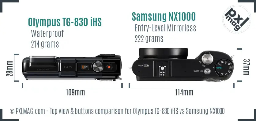 Top view design and control layout comparison
