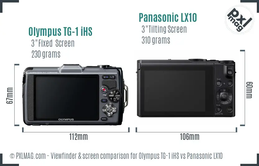Olympus TG-1 iHS vs Panasonic LX10 Screen and Viewfinder comparison Olympus TG-1 iHS vs Panasonic LX10 Screen and Viewfinder comparison