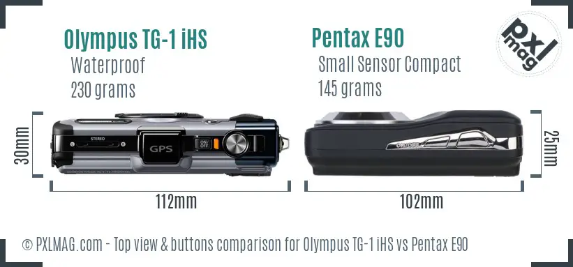 Top view design and control layout comparison