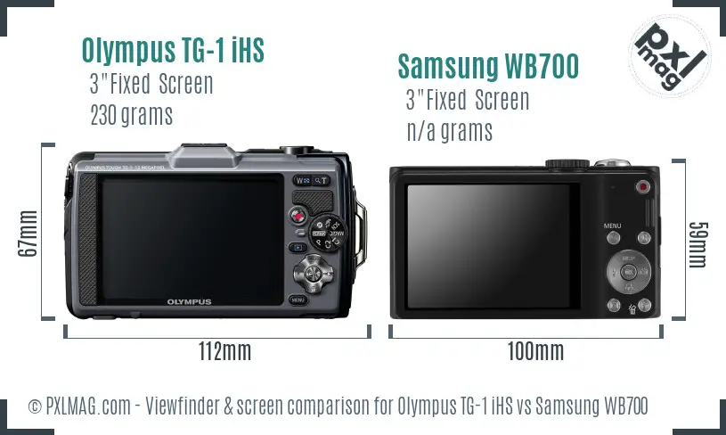 Olympus TG-1 iHS vs Samsung WB700 Screen and Viewfinder comparison Olympus TG-1 iHS vs Samsung WB700 Screen and Viewfinder comparison