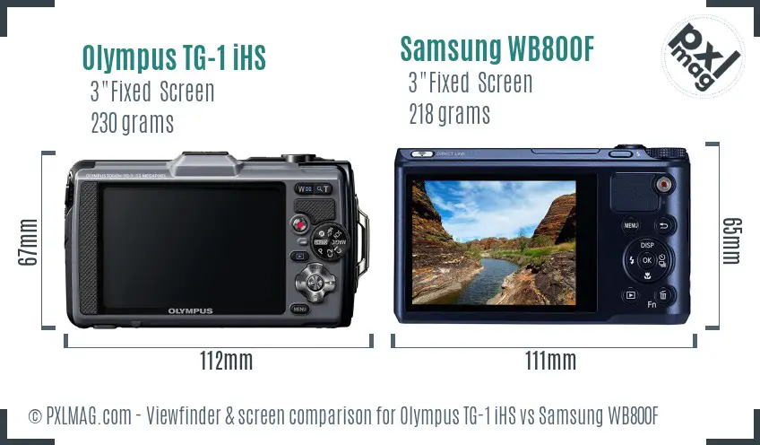 Olympus TG-1 iHS vs Samsung WB800F Screen and Viewfinder comparison Olympus TG-1 iHS vs Samsung WB800F Screen and Viewfinder comparison