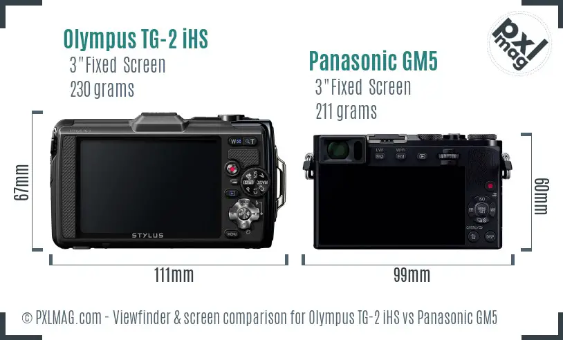 Olympus TG-2 iHS vs Panasonic GM5 Screen and Viewfinder comparison Olympus TG-2 iHS vs Panasonic GM5 Screen and Viewfinder comparison