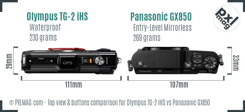 Top view design and control layout comparison