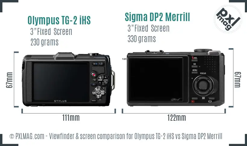 Back screen comparison