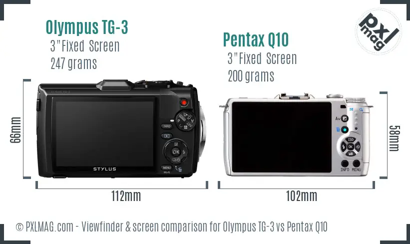Olympus TG-3 vs Pentax Q10 Screen and Viewfinder comparison Olympus TG-3 vs Pentax Q10 Screen and Viewfinder comparison