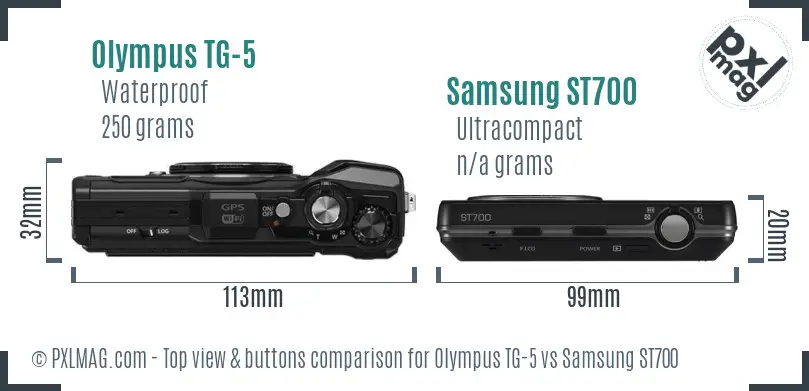 Top view design and control layout comparison