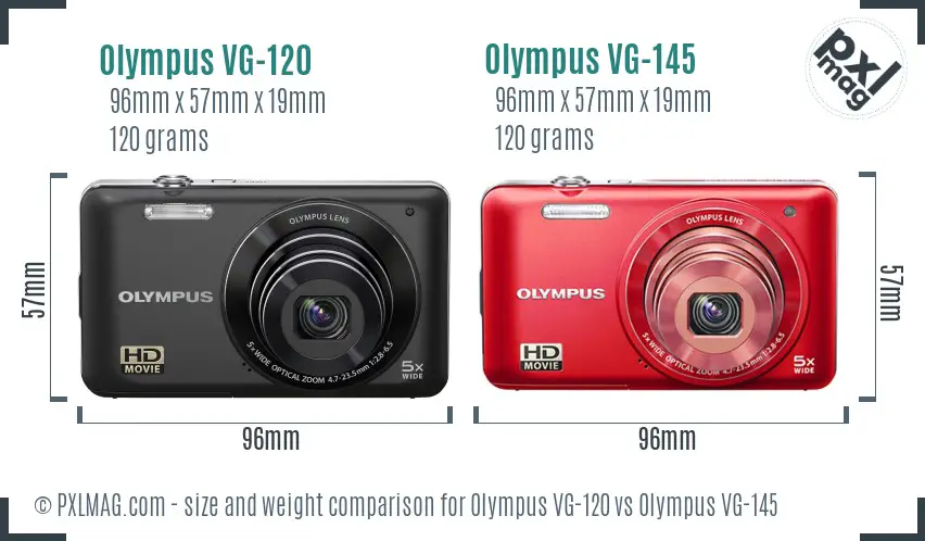 Olympus VG-120 vs Olympus VG-145 size comparison