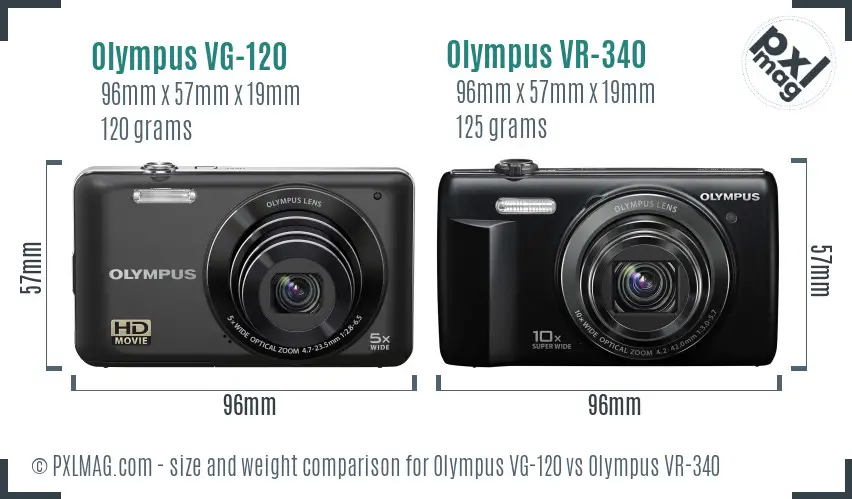 Olympus VG-120 vs Olympus VR-340 size comparison
