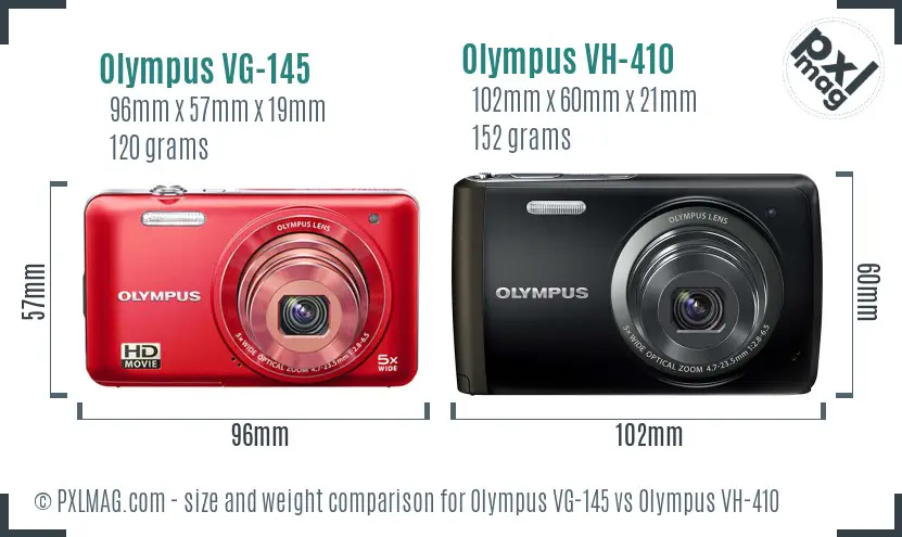 Olympus VG-145 vs Olympus VH-410 size comparison