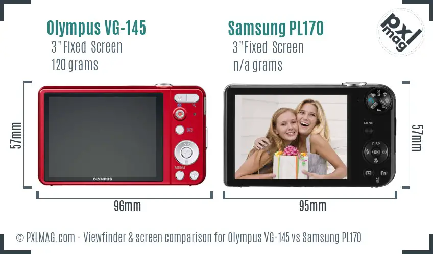 Olympus VG-145 vs Samsung PL170 Screen and Viewfinder comparison Olympus VG-145 vs Samsung PL170 Screen and Viewfinder comparison