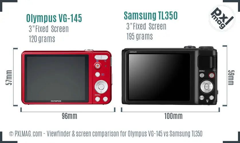Olympus VG-145 vs Samsung TL350 Screen and Viewfinder comparison Olympus VG-145 vs Samsung TL350 Screen and Viewfinder comparison