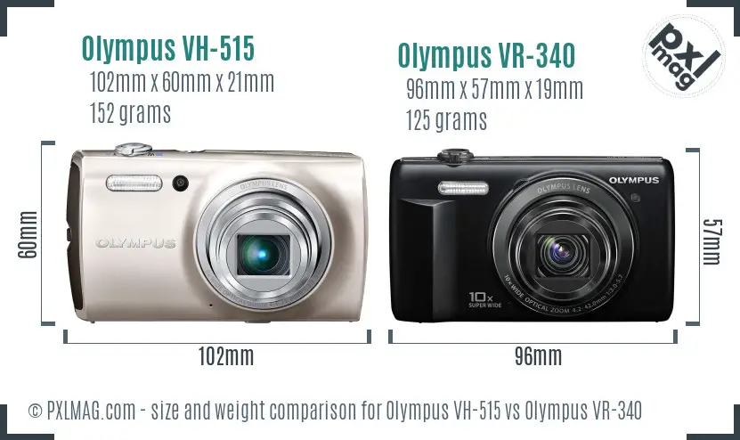 Olympus VH-515 vs Olympus VR-340 size comparison