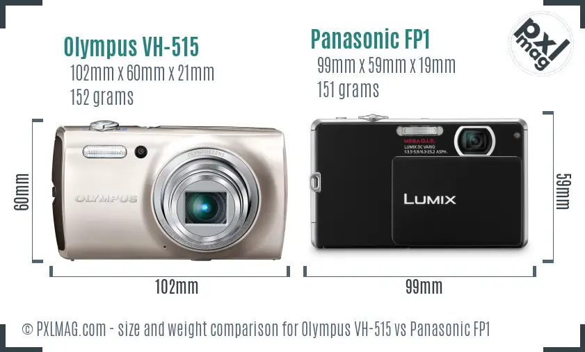 Olympus VH-515 vs Panasonic FP1 size comparison
