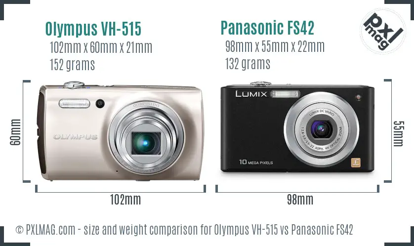 Olympus VH-515 vs Panasonic FS42 size comparison