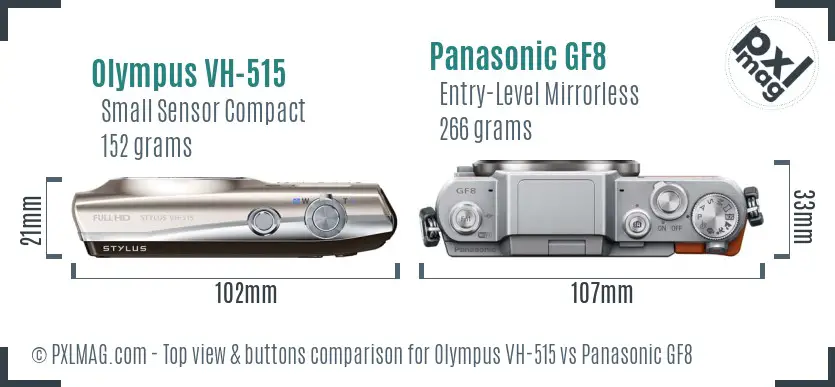 Top view design and control layout comparison