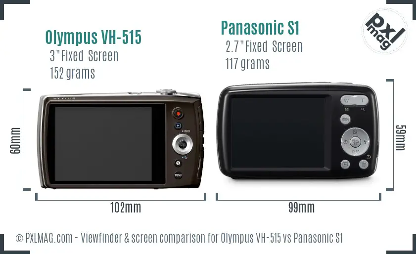 Olympus VH-515 vs Panasonic S1 Screen and Viewfinder comparison