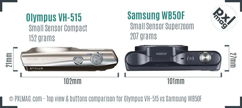 Top view design and control layout comparison