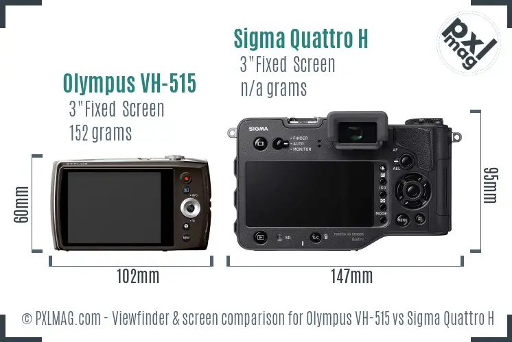 Olympus VH-515 vs Sigma Quattro H Screen and Viewfinder comparison
