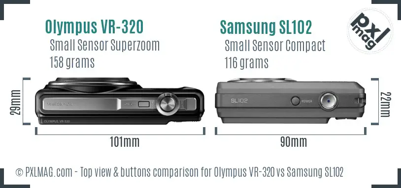 Top view design and control layout comparison