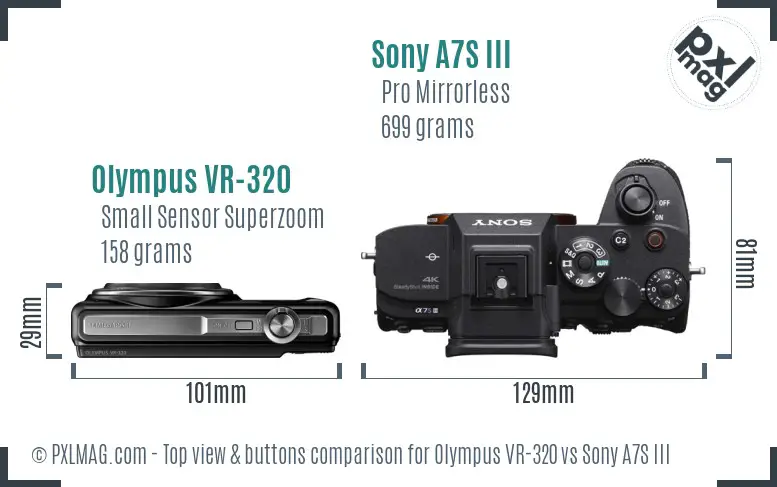 Top view design and control layout comparison