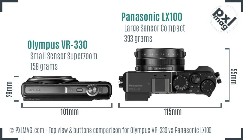 Top view design and control layout comparison