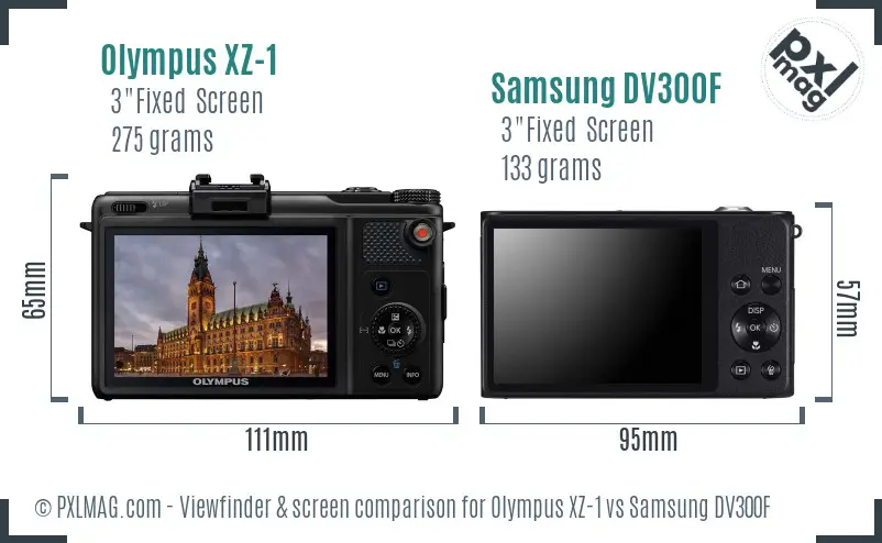 Olympus XZ-1 vs Samsung DV300F Screen and Viewfinder comparison Olympus XZ-1 vs Samsung DV300F Screen and Viewfinder comparison
