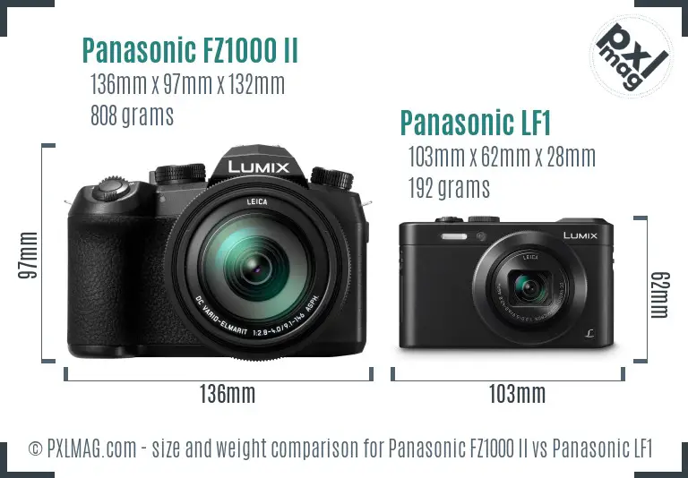 Panasonic FZ1000 II vs Panasonic LF1 size comparison Panasonic FZ1000 II vs Panasonic LF1 size comparison