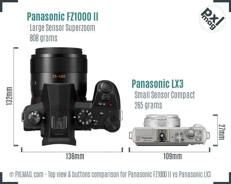 Top view design and control layout comparison