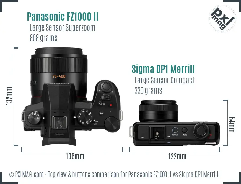 Top view design and control layout comparison