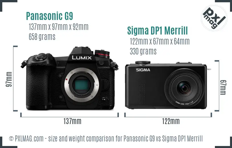 Panasonic G9 vs Sigma DP1 Merrill size comparison Panasonic G9 vs Sigma DP1 Merrill size comparison