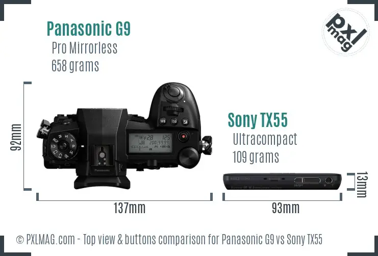 Top view design and control layout comparison