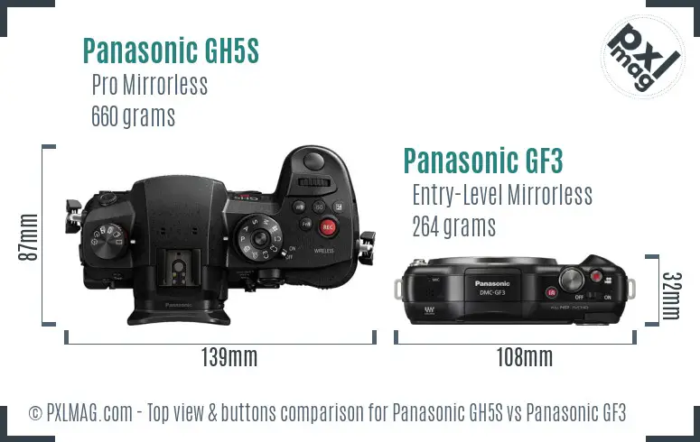 Top view design and control layout comparison