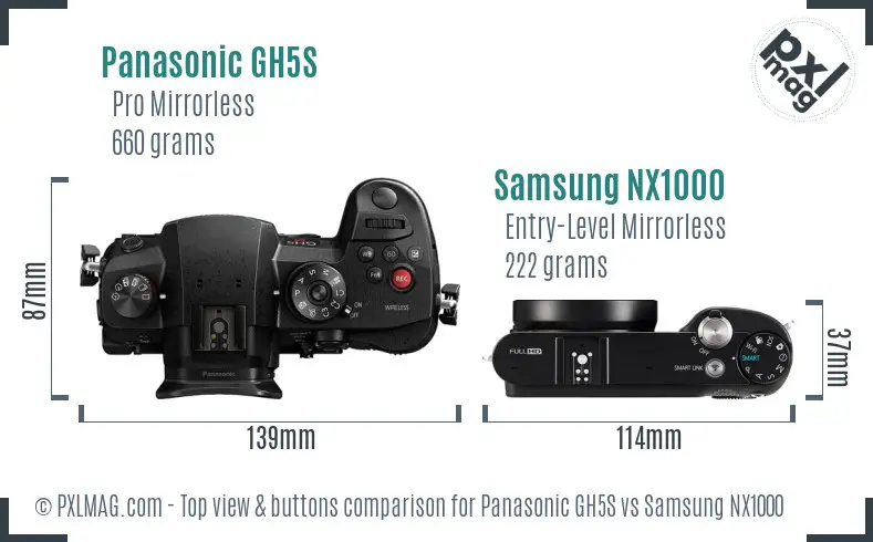Top view design and control layout comparison