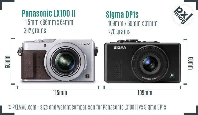 Panasonic LX100 II vs Sigma DP1s size comparison